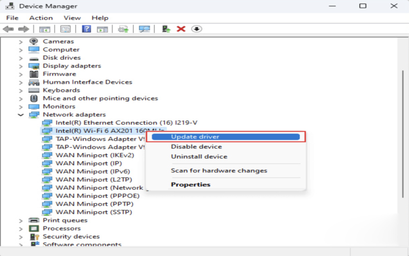 laptop kết nối wifi yếu