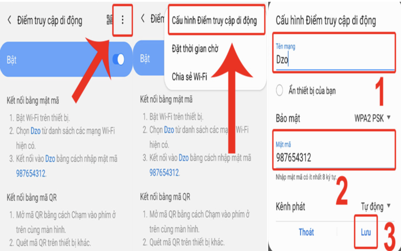 cách phát wifi trên samsung