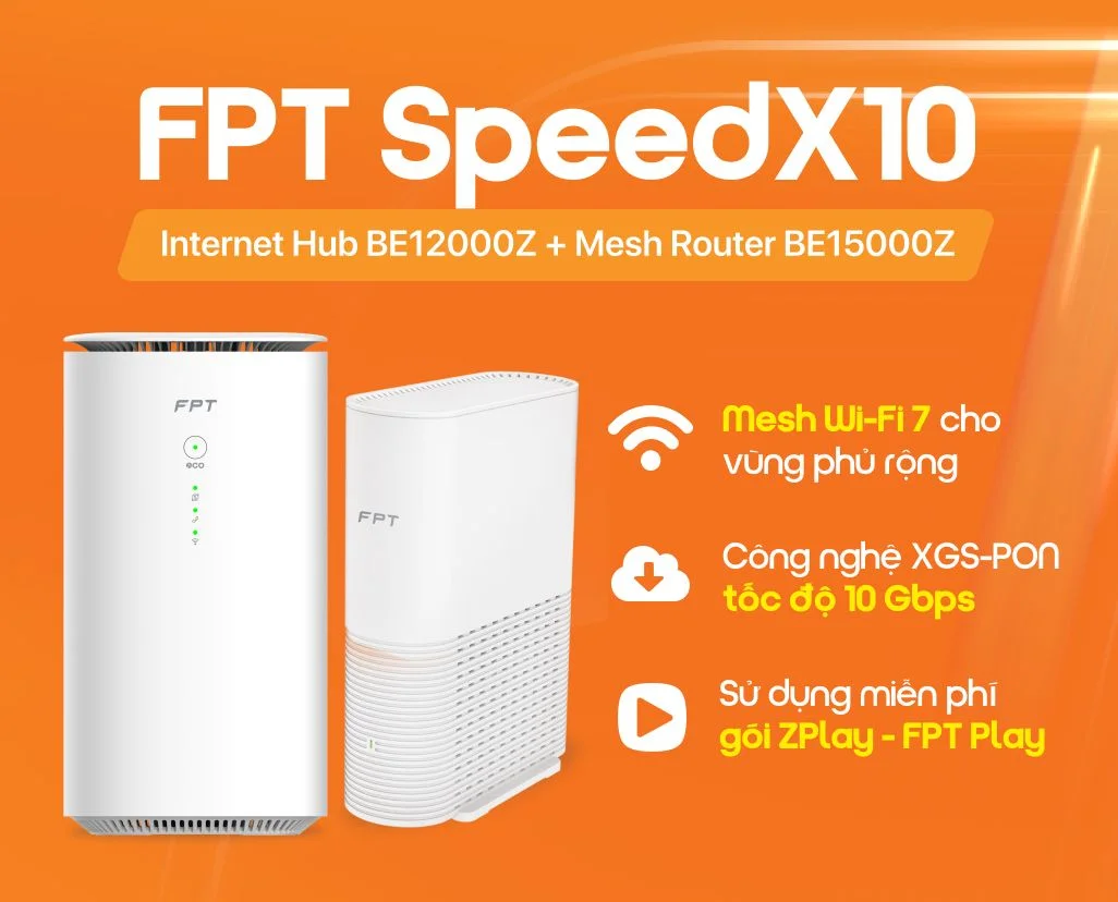 Công nghệ Wifi 7 FPT SpeedX XGS-PON siêu nhanh