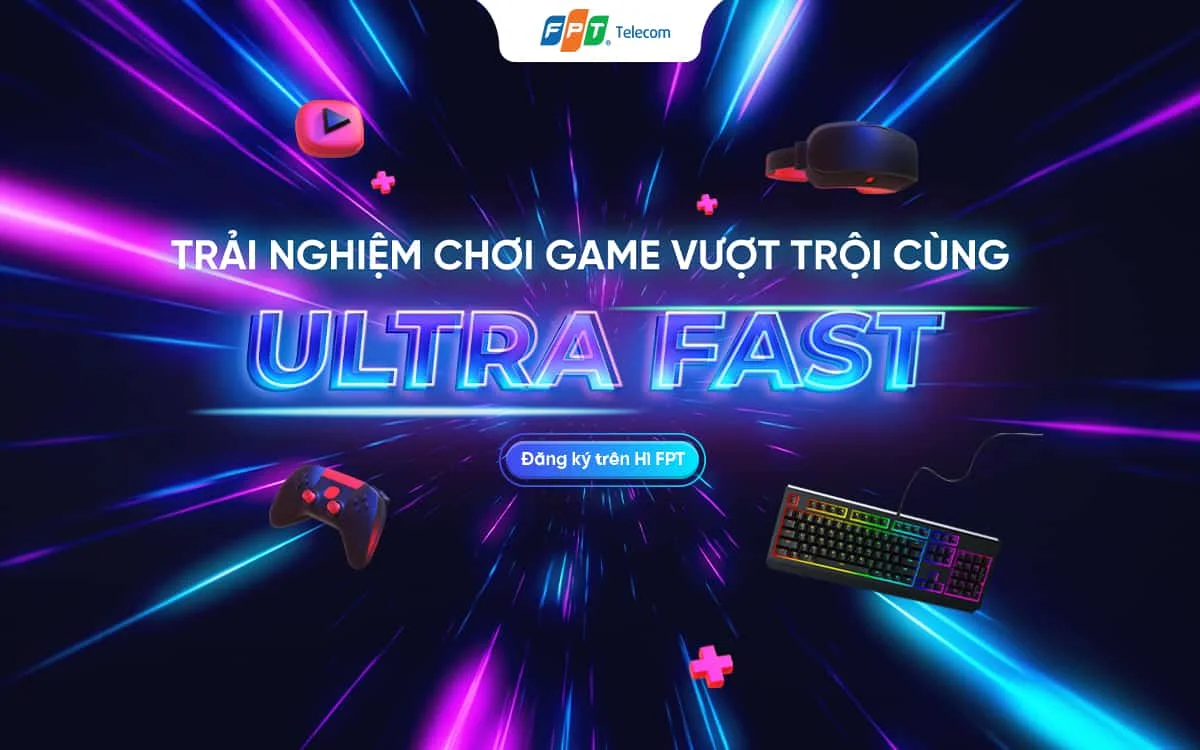 Gói F-Game FPT Ultra Fast giảm ping game 16ms