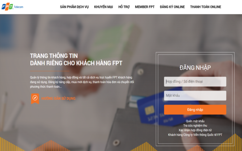 tra cứu hóa đơn Internet FPT