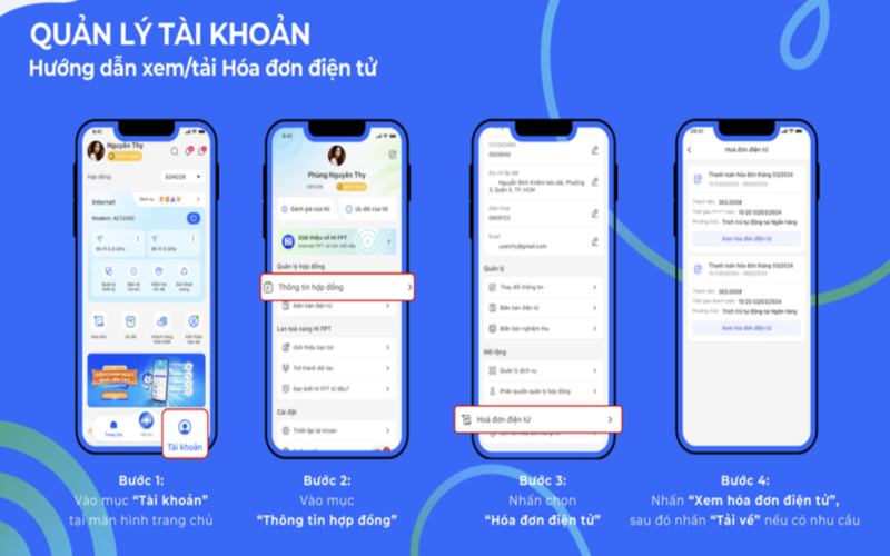 tra cứu hóa đơn Internet FPT