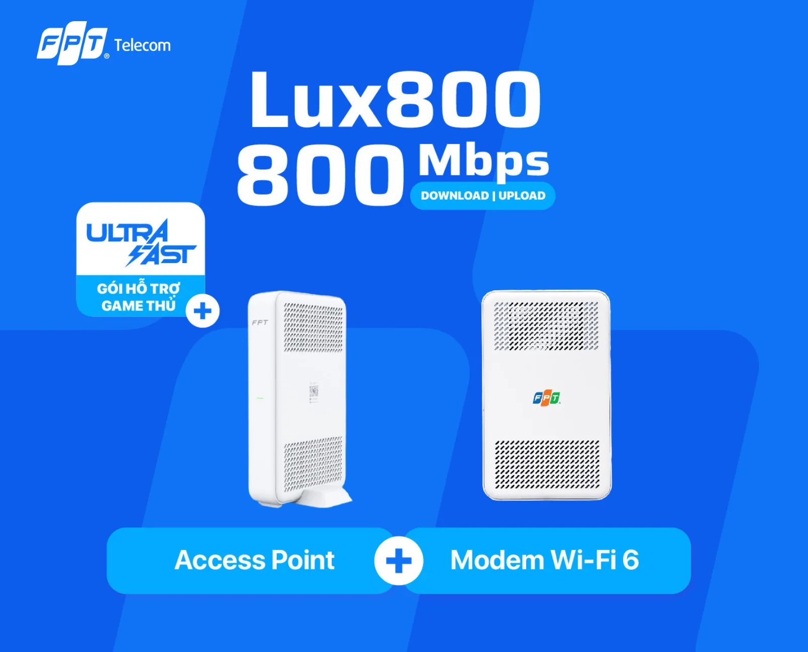 Gói Lux 800 tốc độ 800Mbps, chịu tải cao cho doanh nghiệp