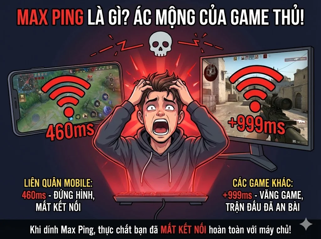 Lỗi Max Ping 460ms trong Liên Quân khiến nhân vật đứng hình