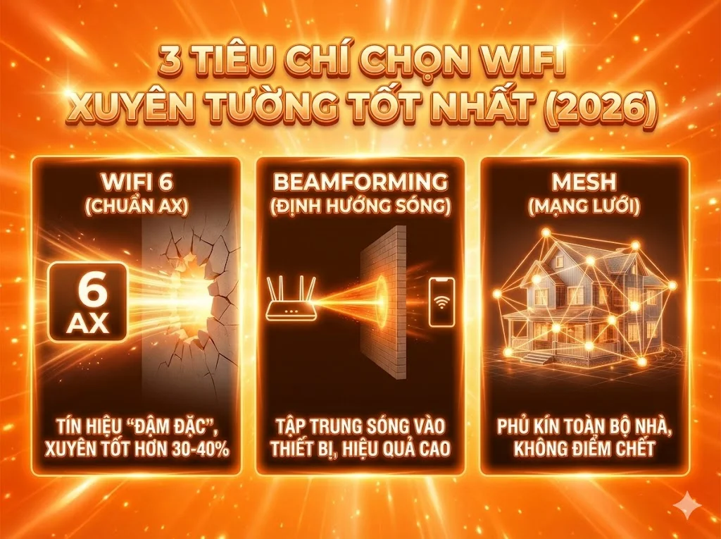 3 tiêu chí chọn thiết bị wifi xuyên tường tốt nhất