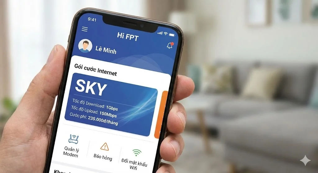 Kiểm tra gói cước trên ứng dụng Hi FPT