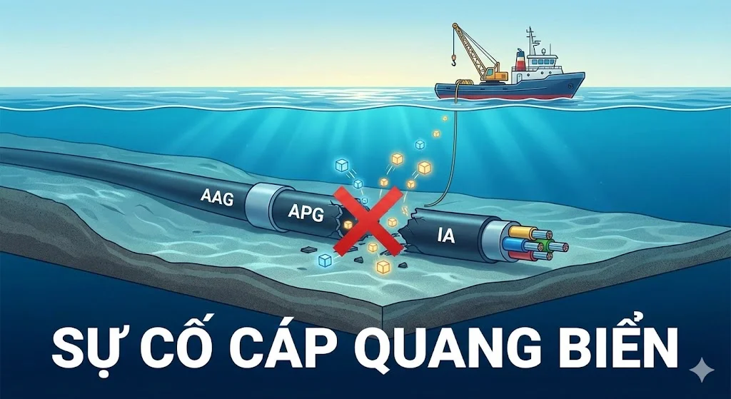 Đứt cáp quang biển khiến truy cập Facebook, Youtube bị chậm