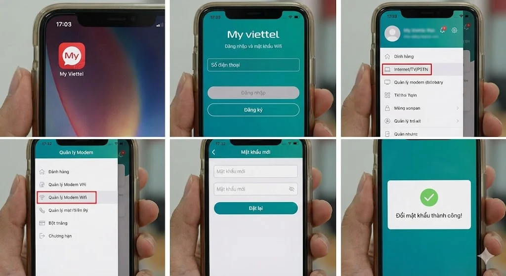 Đổi mật khẩu Wifi Viettel trên điện thoại qua App My Viettel