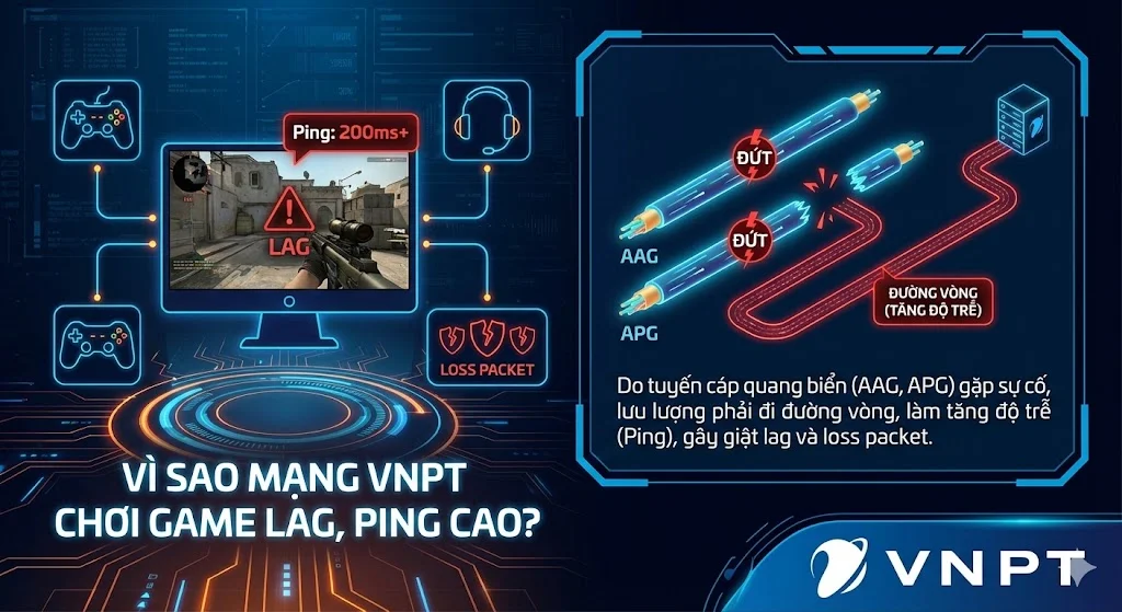 Mạng VNPT lag do đâu? Thủ phạm chính là cáp biển