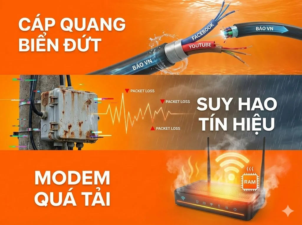 Nguyên nhân mạng FPT lag do hạ tầng và thiết bị
