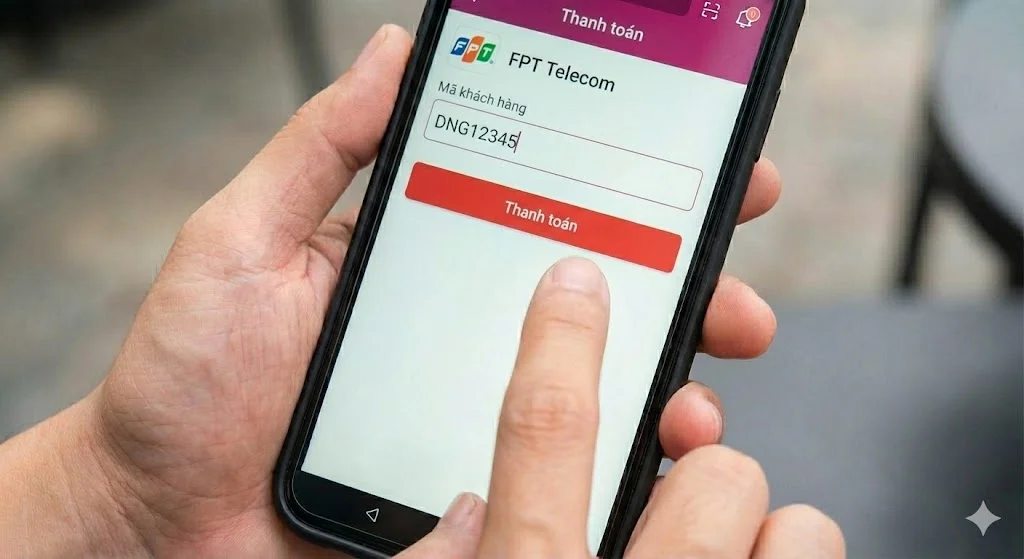 Thanh toán cước Internet FPT qua ví điện tử Momo, ZaloPay