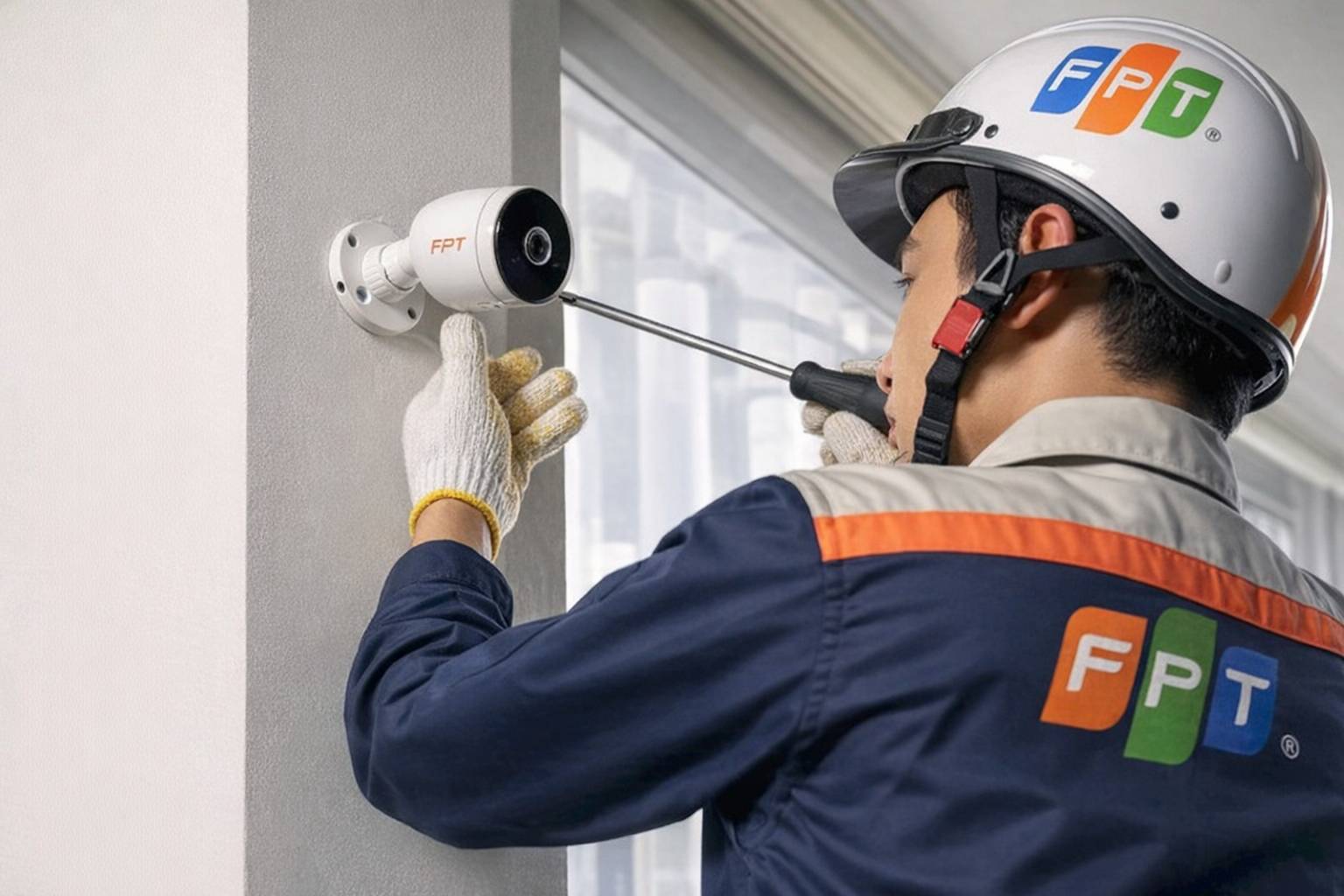Kỹ thuật viên lắp mạng FPT Huế