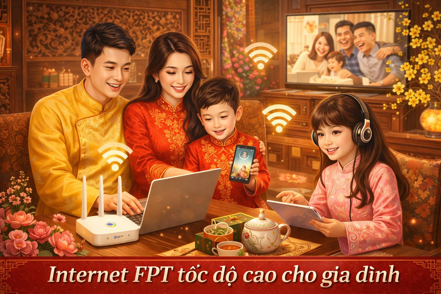 Internet FPT tốc độ cao cho gia đình